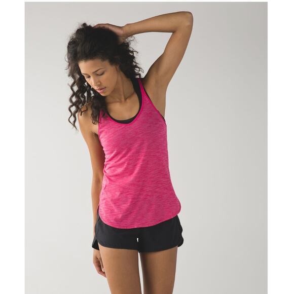 Lululemon Tank Top Womens 2 Pink What The Sport Singlet II Split Strap Racerback - Picture 1 of 11